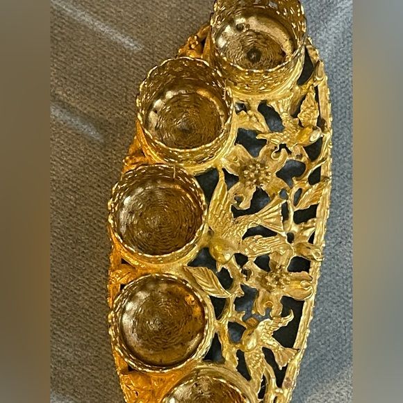 Vintage Lipstick Holder with Flowers and Birds - Picture 3 of 5